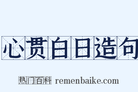 心贯白日造句是什么意思的图片